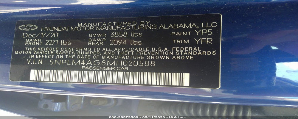 5NPLM4AG8MH020588 2021 HYUNDAI ELANTRA photo no. 9