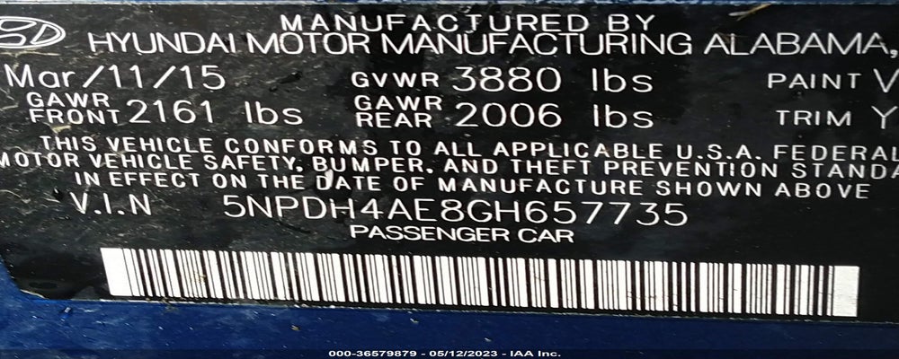 5NPDH4AE8GH657735 2016 HYUNDAI ELANTRA photo no. 9