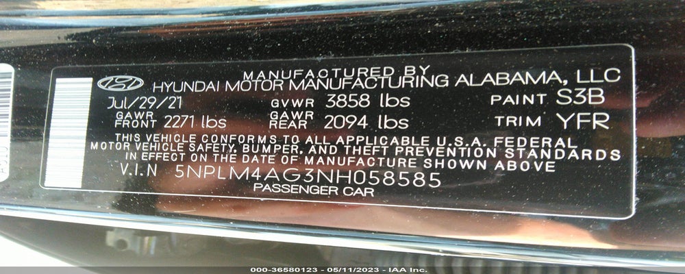 5NPLM4AG3NH058585 2022 HYUNDAI ELANTRA photo no. 9