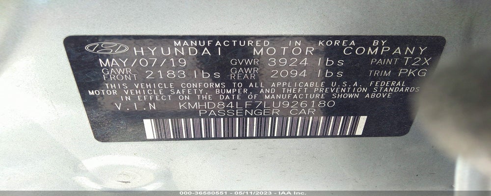 KMHD84LF7LU926180 2020 HYUNDAI ELANTRA photo no. 9