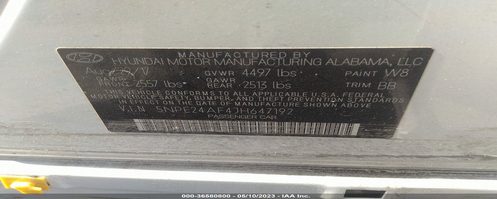 5NPE24AF4JH647192 2018 HYUNDAI SONATA photo no. 9