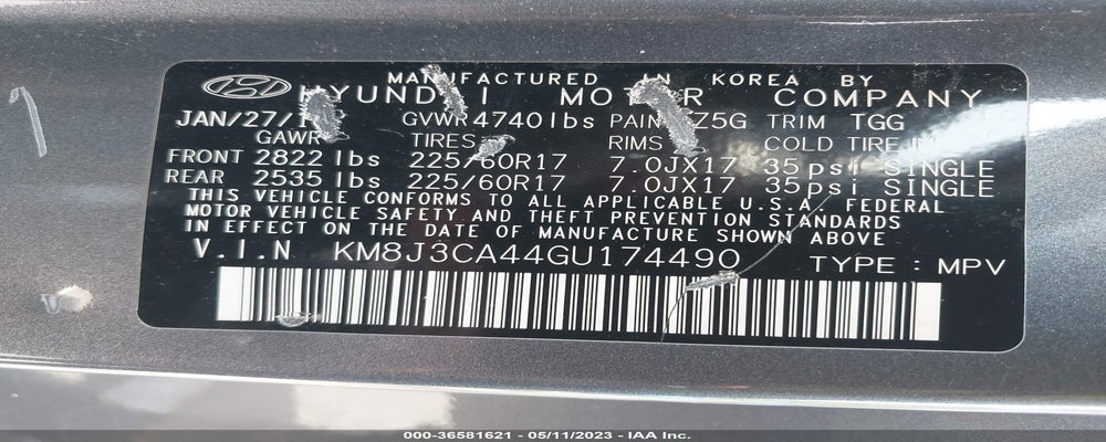 KM8J3CA44GU174490 2016 HYUNDAI TUCSON photo no. 9