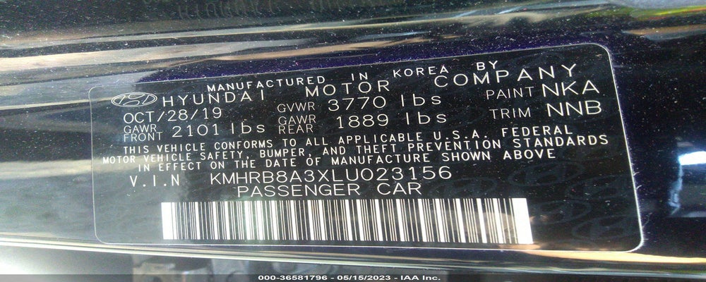 KMHRB8A3XLU023156 2020 HYUNDAI VENUE photo no. 9