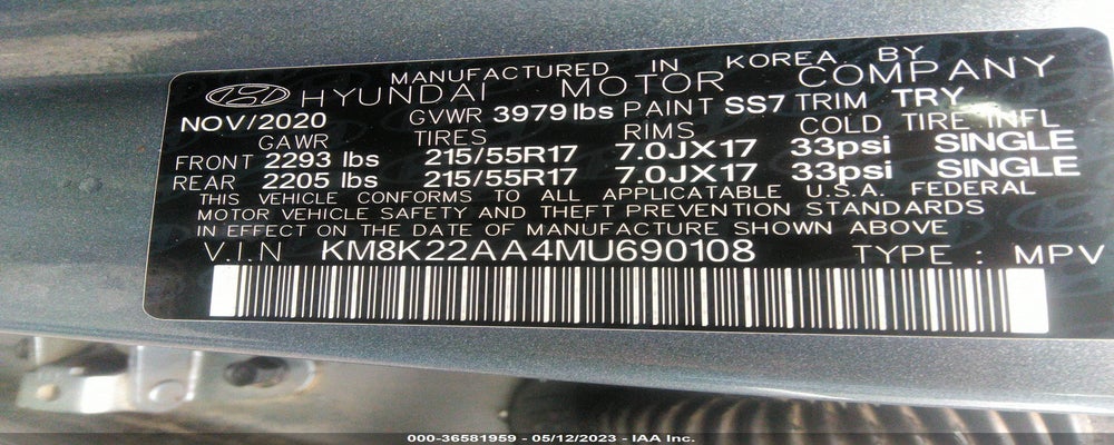 KM8K22AA4MU690108 2021 HYUNDAI KONA photo no. 9