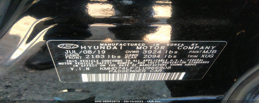 KMHD74LF7LU966908 2020 HYUNDAI ELANTRA photo no. 9