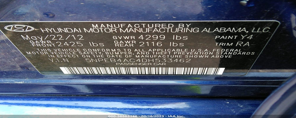 5NPEB4AC4DH533462 2013 HYUNDAI SONATA photo no. 9