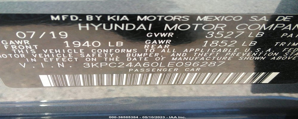 3KPC24A60LE096287 2020 HYUNDAI ACCENT photo no. 9