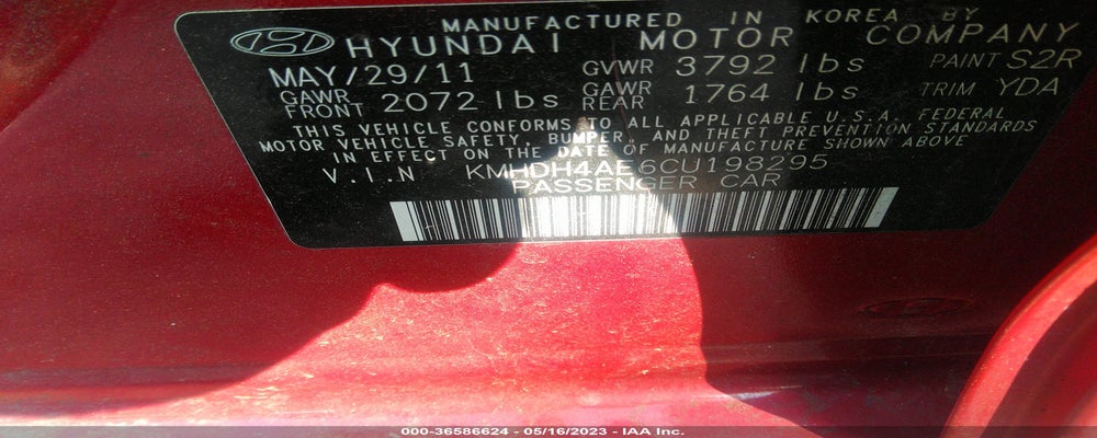 KMHDH4AE6CU198295 2012 HYUNDAI ELANTRA photo no. 9