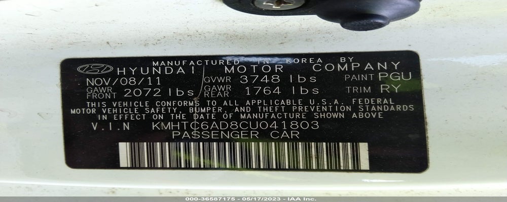KMHTC6AD8CU041803 2012 HYUNDAI VELOSTER photo no. 9