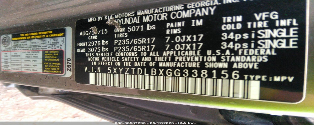 5XYZTDLBXGG338156 2016 HYUNDAI SANTA FE SPORT photo no. 9