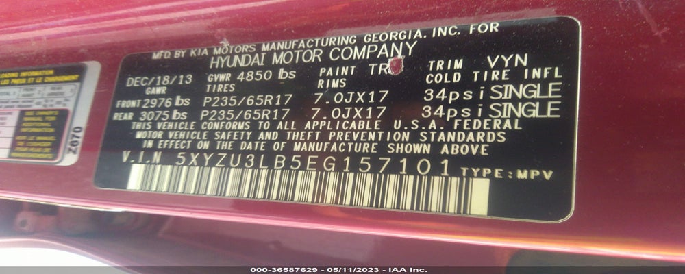 5XYZU3LB5EG157101 2014 HYUNDAI SANTA FE SPORT photo no. 9