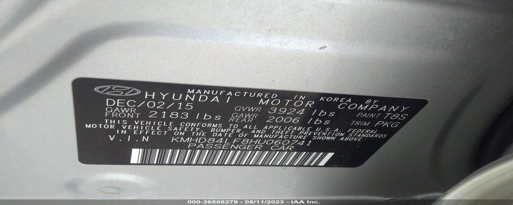 KMHD84LF8HU060741 2017 HYUNDAI ELANTRA photo no. 9