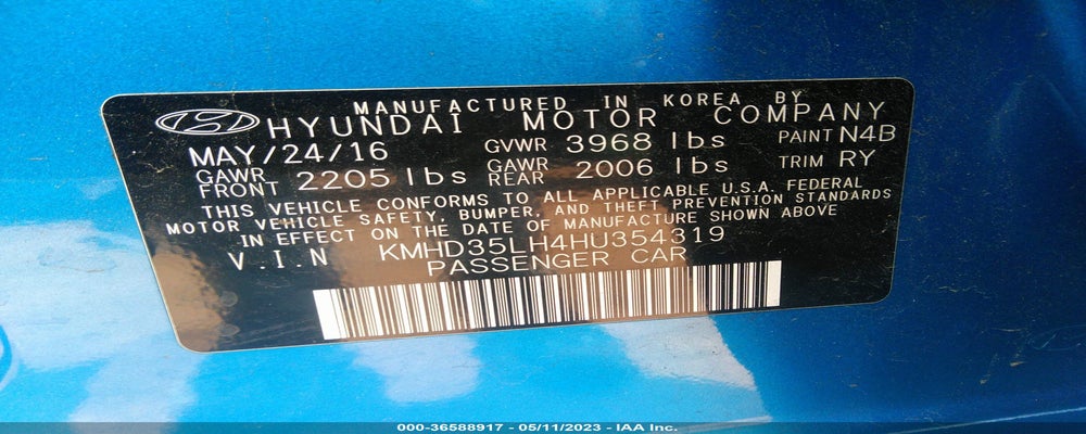 KMHD35LH4HU354319 2017 HYUNDAI ELANTRA GT photo no. 9