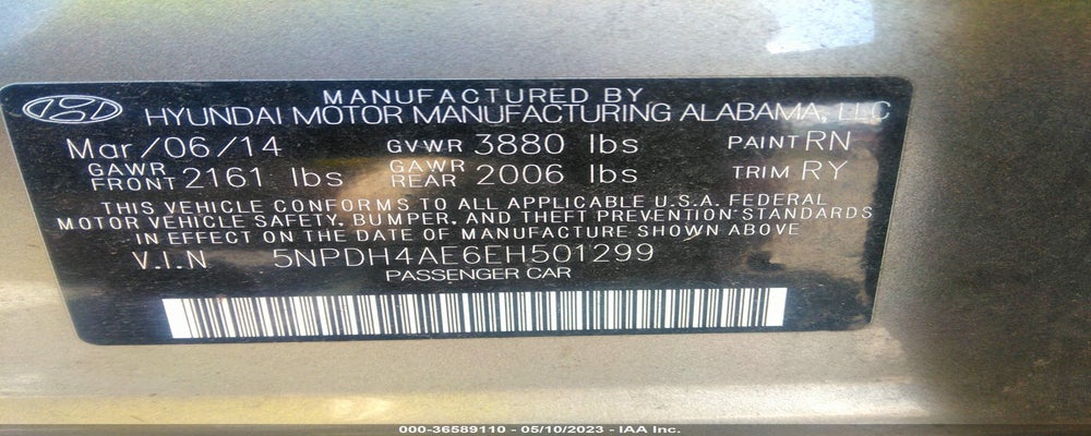 5NPDH4AE6EH501299 2014 HYUNDAI ELANTRA photo no. 9