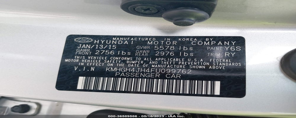 KMHGH4JH4FU099762 2015 HYUNDAI EQUUS photo no. 9