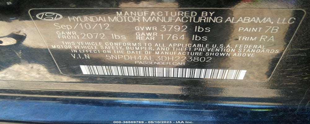 5NPDH4AE3DH223802 2013 HYUNDAI ELANTRA photo no. 9