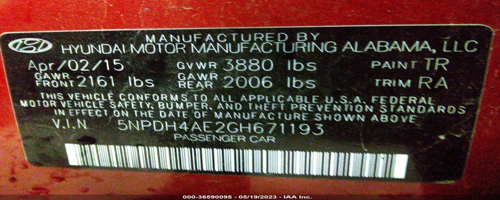 5NPDH4AE2GH671193 2016 HYUNDAI ELANTRA photo no. 9