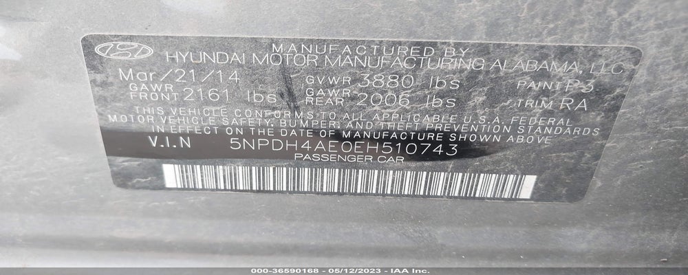 5NPDH4AE0EH510743 2014 HYUNDAI ELANTRA photo no. 9
