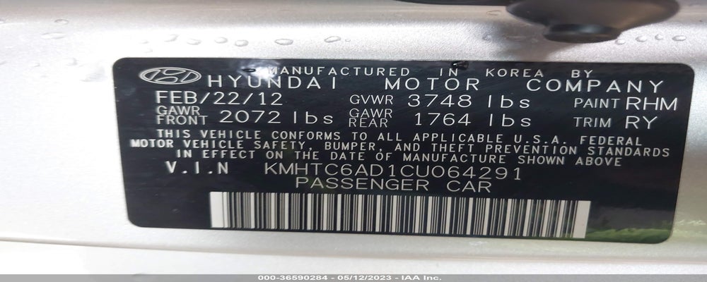 KMHTC6AD1CU064291 2012 HYUNDAI VELOSTER photo no. 9
