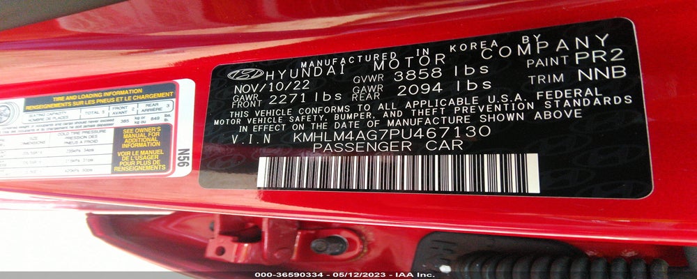 KMHLM4AG7PU467130 2023 HYUNDAI ELANTRA photo no. 9