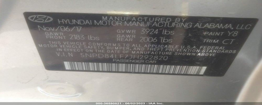 5NPD84LF7JH292820 2018 HYUNDAI ELANTRA photo no. 9