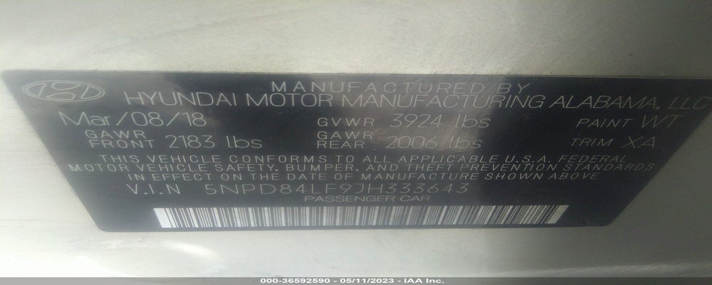 5NPD84LF9JH333643 2018 HYUNDAI ELANTRA photo no. 9