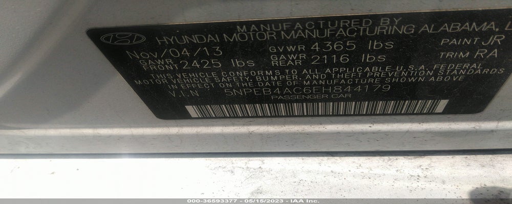 5NPEB4AC6EH844179 2014 HYUNDAI SONATA photo no. 9