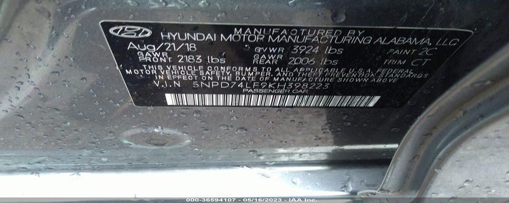 5NPD74LF9KH398223 2019 HYUNDAI ELANTRA photo no. 9