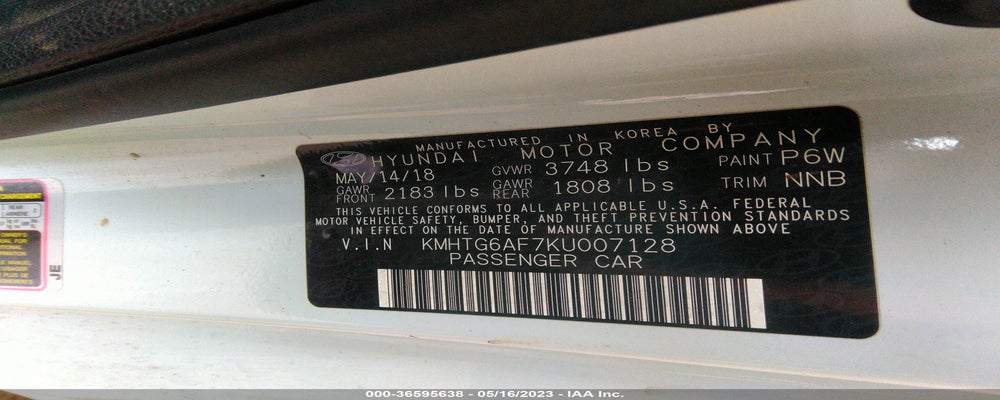 KMHTG6AF7KU007128 2019 HYUNDAI VELOSTER photo no. 9