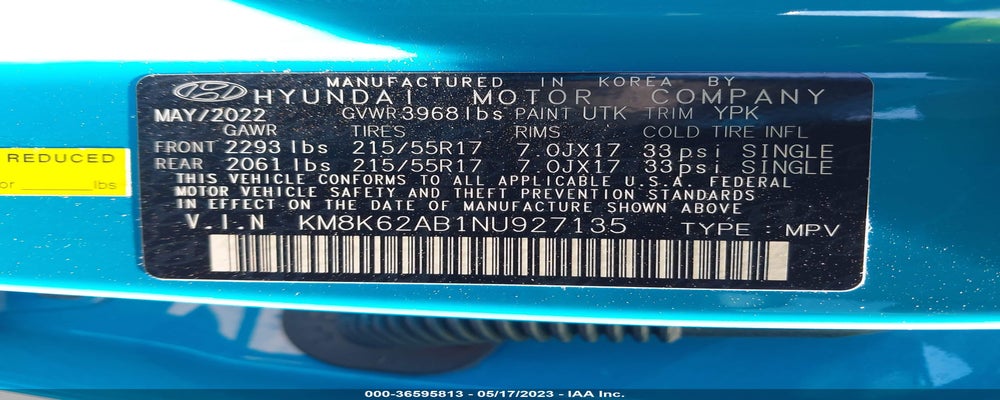 KM8K62AB1NU927135 2022 HYUNDAI KONA photo no. 9