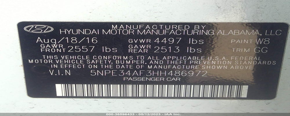 5NPE34AF3HH486972 2017 HYUNDAI SONATA photo no. 9