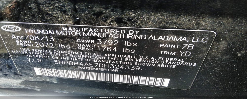 5NPDH4AE7DH324339 2013 HYUNDAI ELANTRA photo no. 9