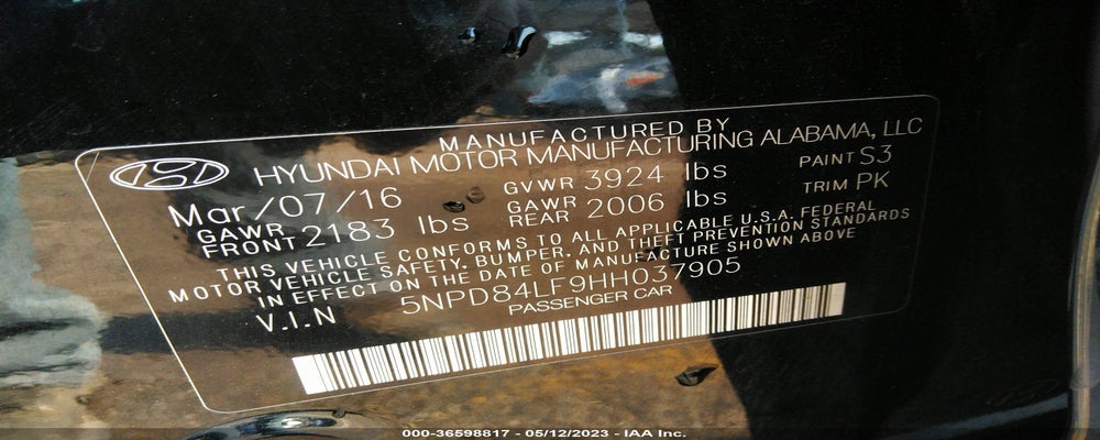 5NPD84LF9HH037905 2017 HYUNDAI ELANTRA photo no. 9