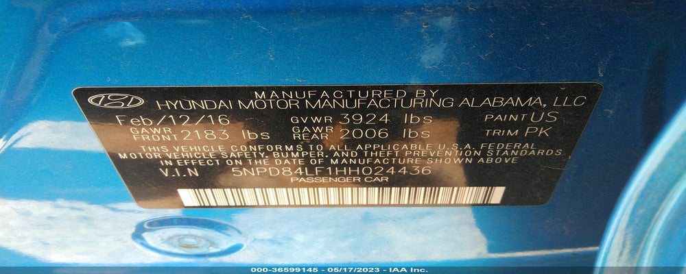 5NPD84LF1HH024436 2017 HYUNDAI ELANTRA photo no. 9