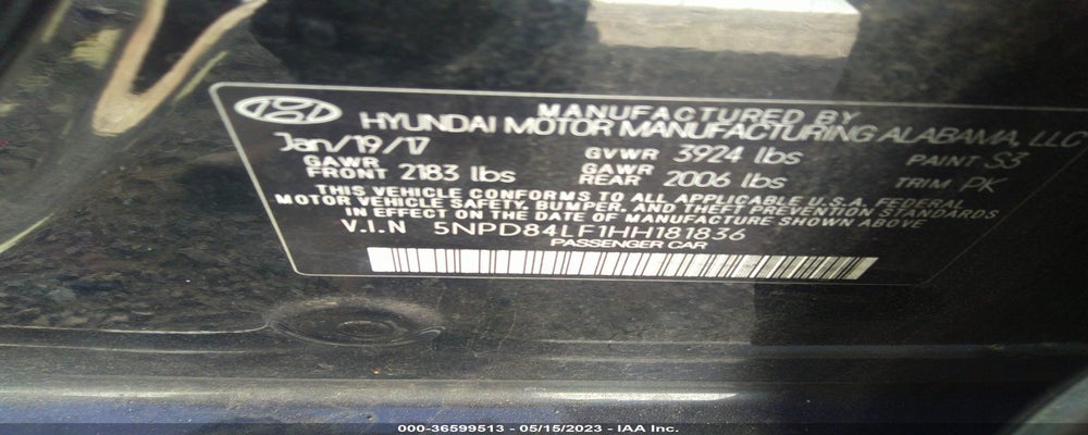 5NPD84LF1HH181836 2017 HYUNDAI ELANTRA photo no. 9