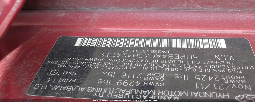 5NPEB4AC3CH424103 2012 HYUNDAI SONATA photo no. 9