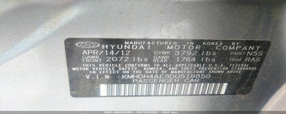 KMHDH4AE8DU518850 2013 HYUNDAI ELANTRA photo no. 9