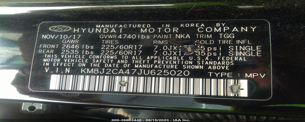 KM8J2CA47JU625020 2018 HYUNDAI TUCSON photo no. 9