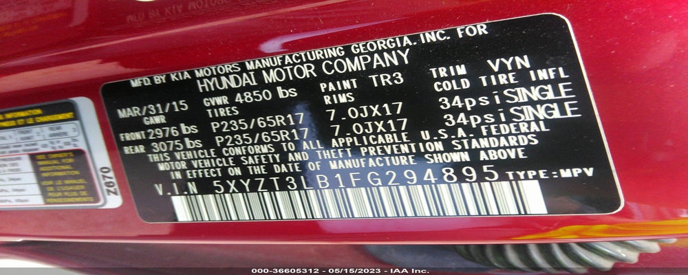 5XYZT3LB1FG294895 2015 HYUNDAI SANTA FE SPORT photo no. 9