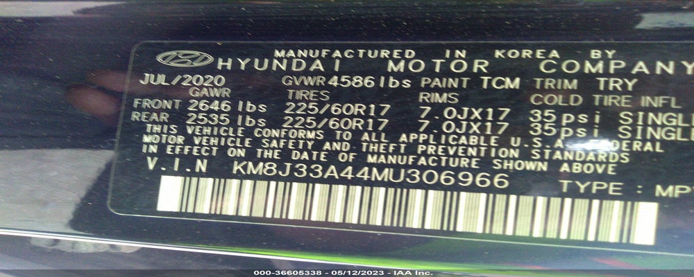 KM8J33A44MU306966 2021 HYUNDAI TUCSON photo no. 9