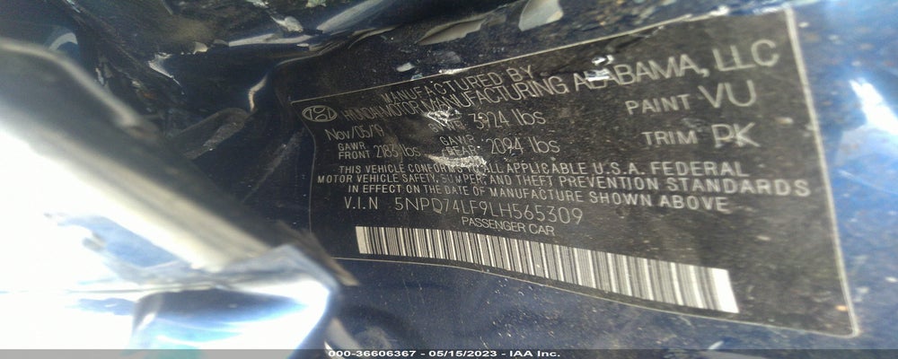 5NPD74LF9LH565309 2020 HYUNDAI ELANTRA photo no. 9