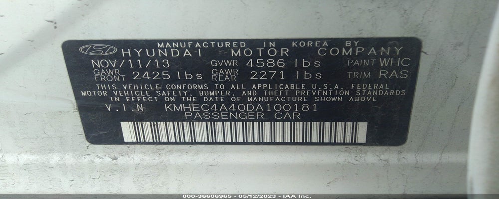 KMHEC4A40DA100181 2013 HYUNDAI SONATA HYBRID photo no. 9
