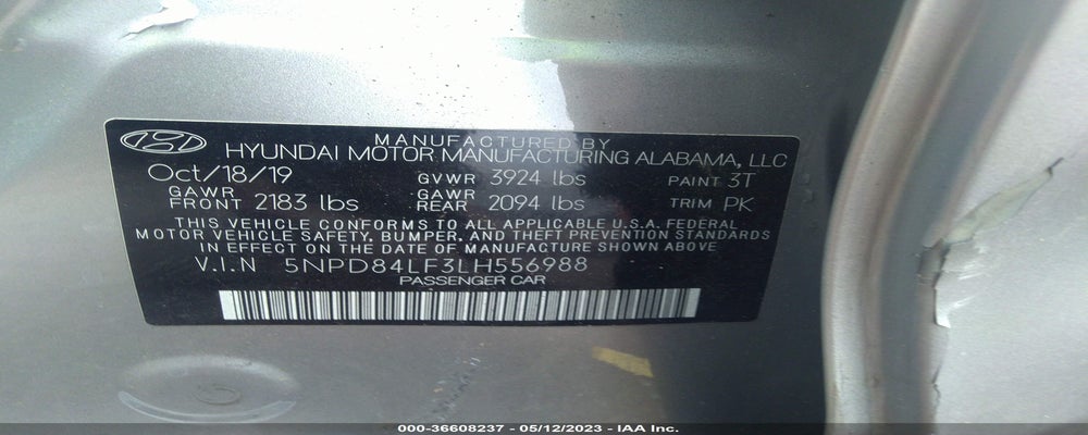 5NPD84LF3LH556988 2020 HYUNDAI ELANTRA photo no. 9