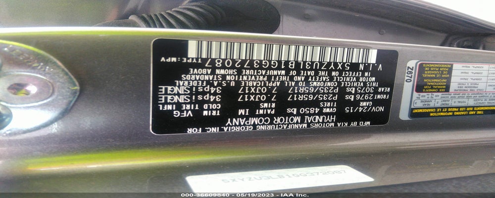 5XYZU3LB1GG372087 2016 HYUNDAI SANTA FE SPORT photo no. 9