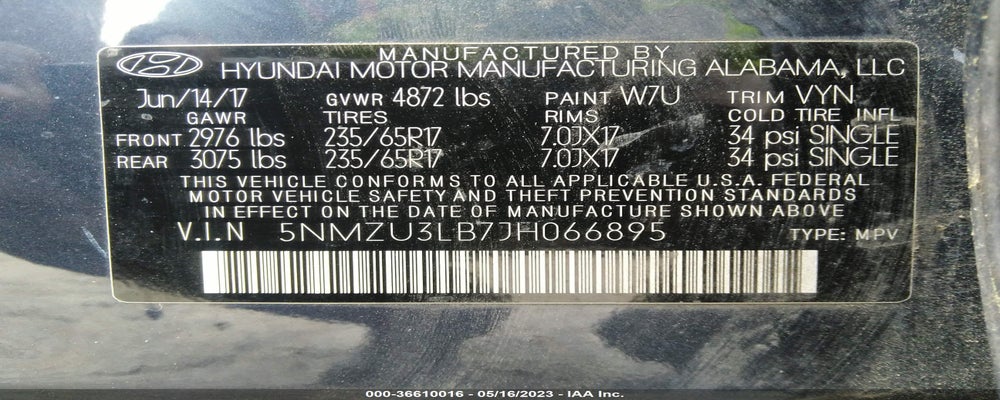 5NMZU3LB7JH066895 2018 HYUNDAI SANTA FE SPORT photo no. 9
