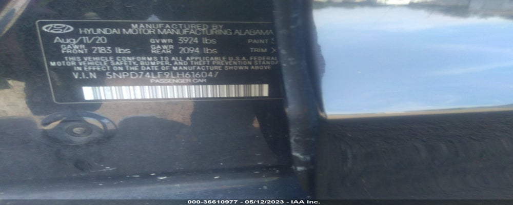 5NPD74LF9LH616047 2020 HYUNDAI ELANTRA photo no. 9