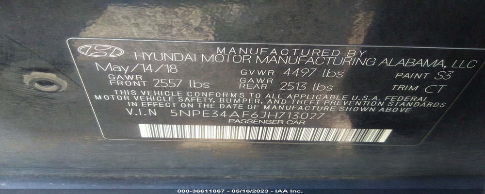5NPE34AF6JH713027 2018 HYUNDAI SONATA photo no. 9