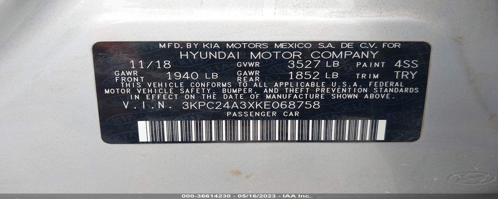 3KPC24A3XKE068758 2019 HYUNDAI ACCENT photo no. 9