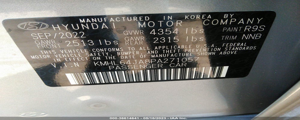 KMHL64JA8PA271057 2023 HYUNDAI SONATA photo no. 9