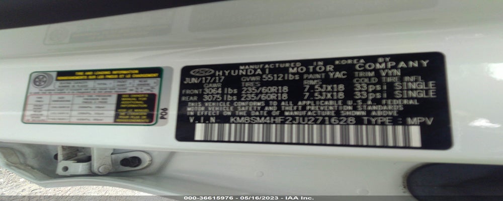 KM8SM4HF2JU271628 2018 HYUNDAI SANTA FE photo no. 9
